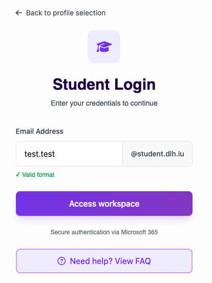 Step 1 — enter your username