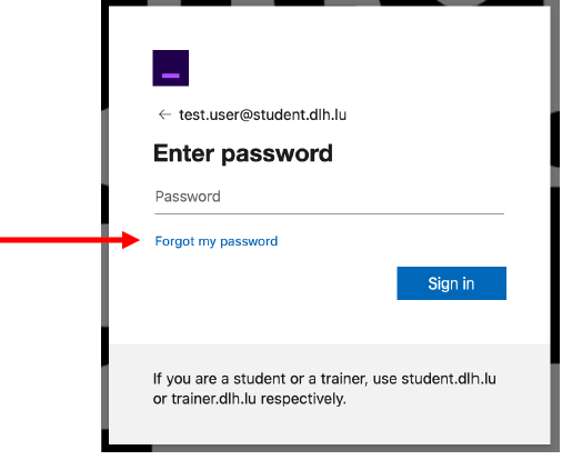 Step 2 — forgot my password