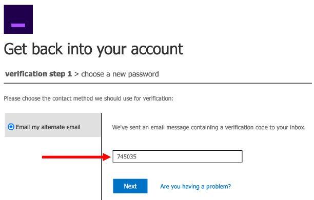 Step 6 — enter code